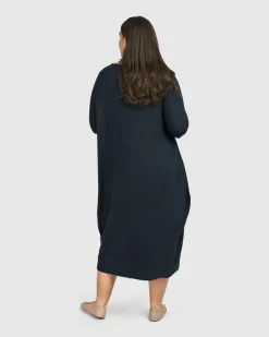 Women Alembika Dresses<Essential Relaxed Midi Dress, Ocean