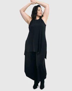 Women Alembika Plus<Essential Sleeveless Tunic Top, Black
