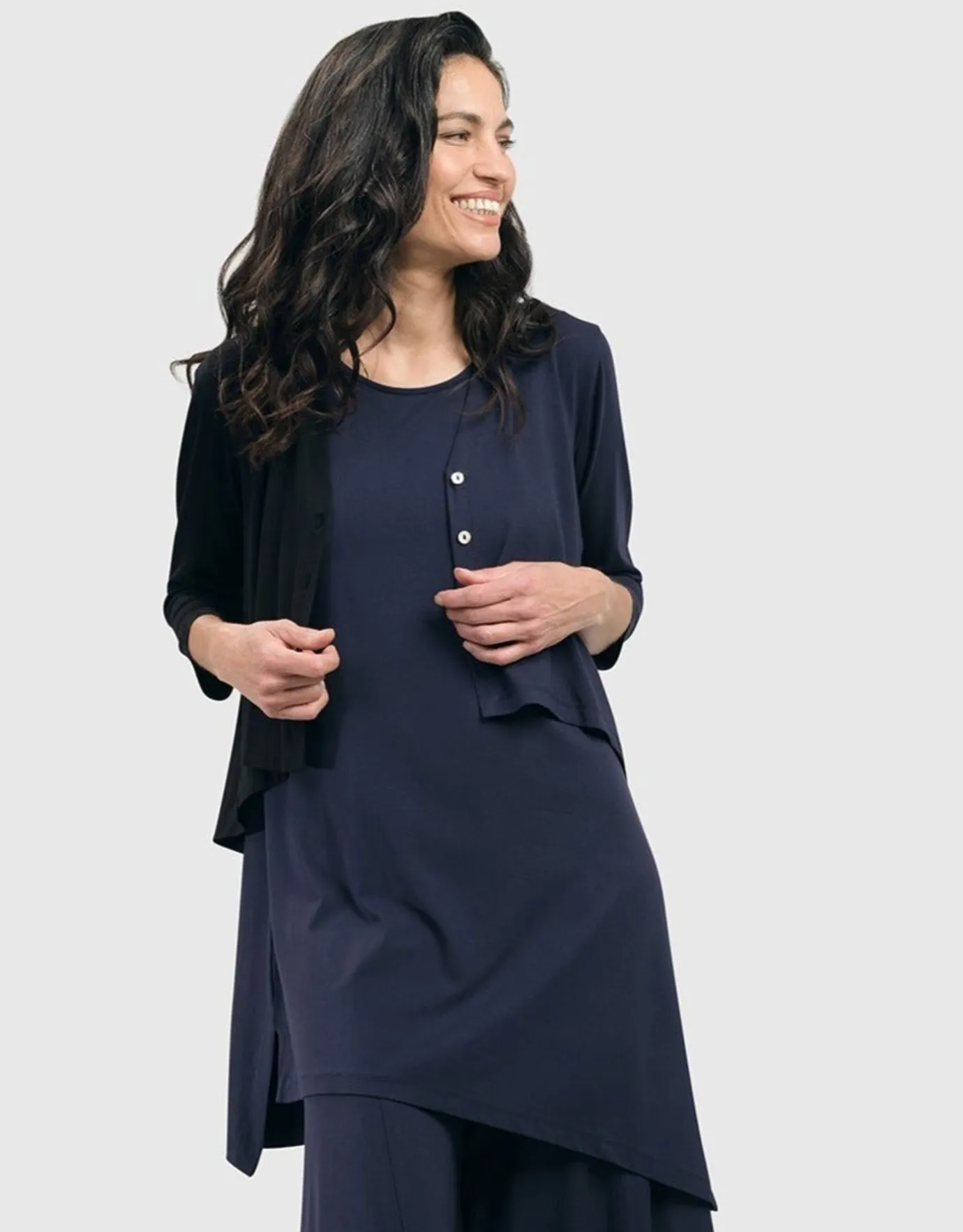 Women Alembika Tops & Tunics<Essential Sleeveless Tunic Top, Navy