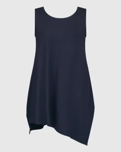 Women Alembika Tops & Tunics<Essential Sleeveless Tunic Top, Navy