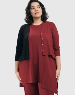 Women Alembika Tops & Tunics<Essential Sleeveless Tunic Top, Plum