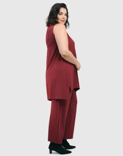 Women Alembika Tops & Tunics<Essential Sleeveless Tunic Top, Plum