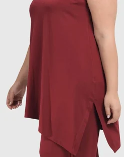 Women Alembika Plus<Essential Sleeveless Tunic Top, Plum