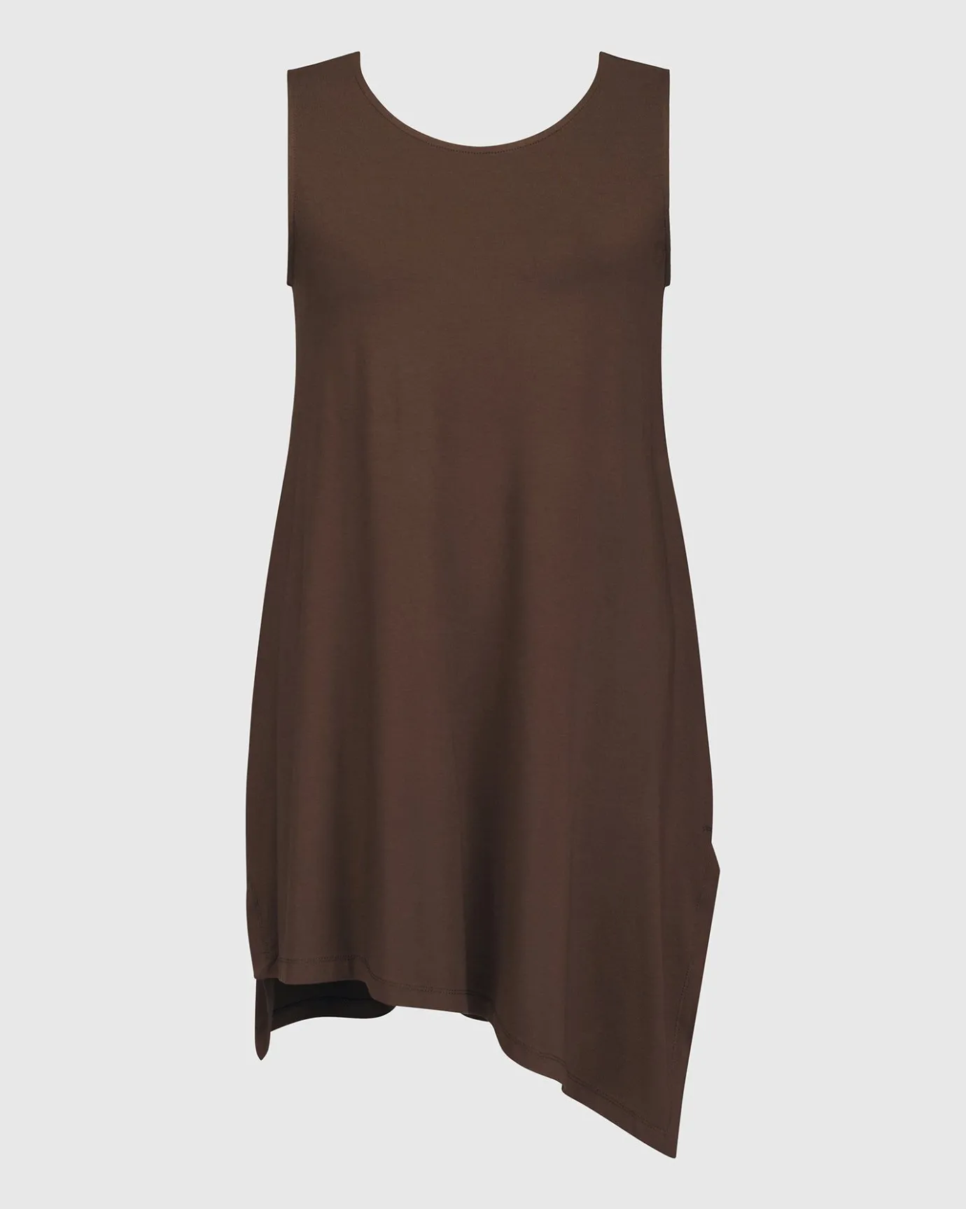 Women Alembika Tops & Tunics<Essential Sleeveless Tunic Top, Coffee