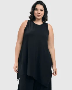 Women Alembika Tops & Tunics<Essential Sleeveless Tunic Top, Black