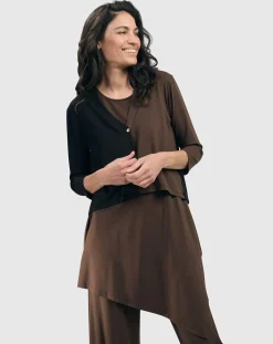 Women Alembika Plus<Essential Sleeveless Tunic Top, Coffee