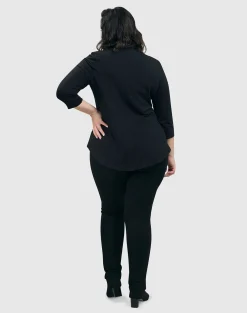 Women Alembika Plus<Essential Slim Pants, Black