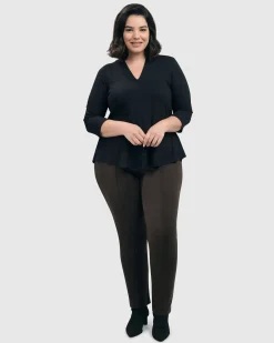 Women Alembika Plus<Essential Slim Pants, Woods