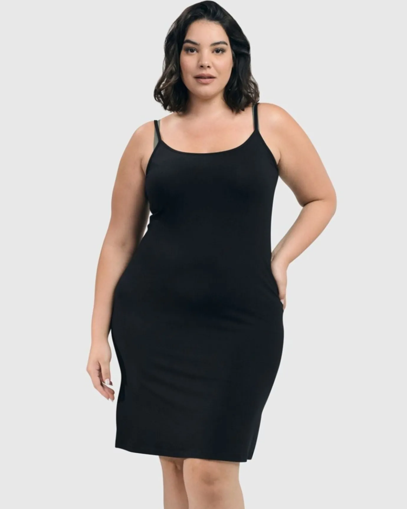 Women Alembika Plus<Essential Slip Dress, Black