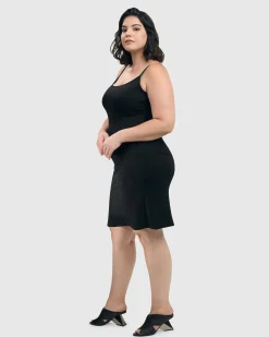 Women Alembika Plus<Essential Slip Dress, Black