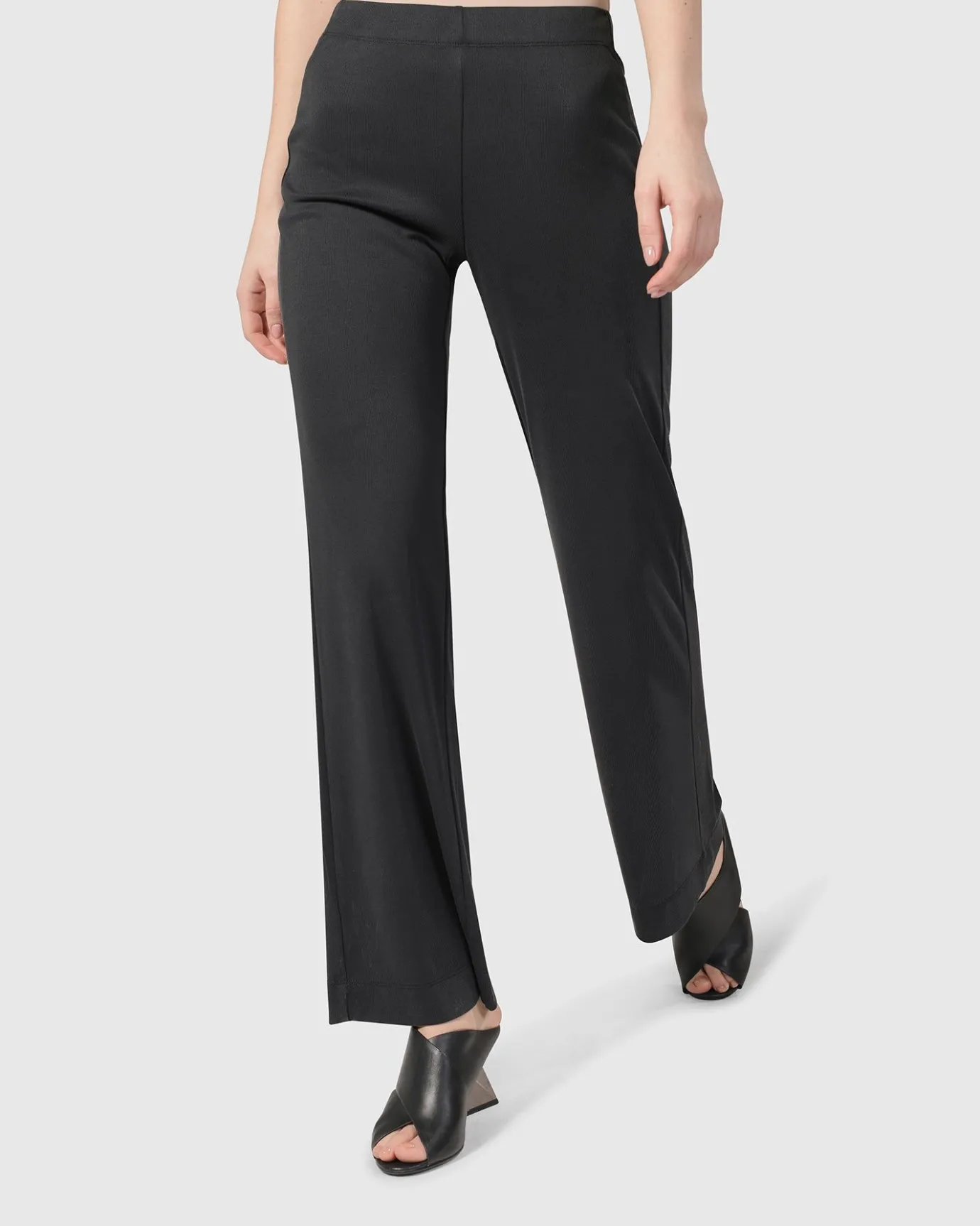 Women Alembika Pants & Skirts<Essential Straight Leg Pants, Charcoal