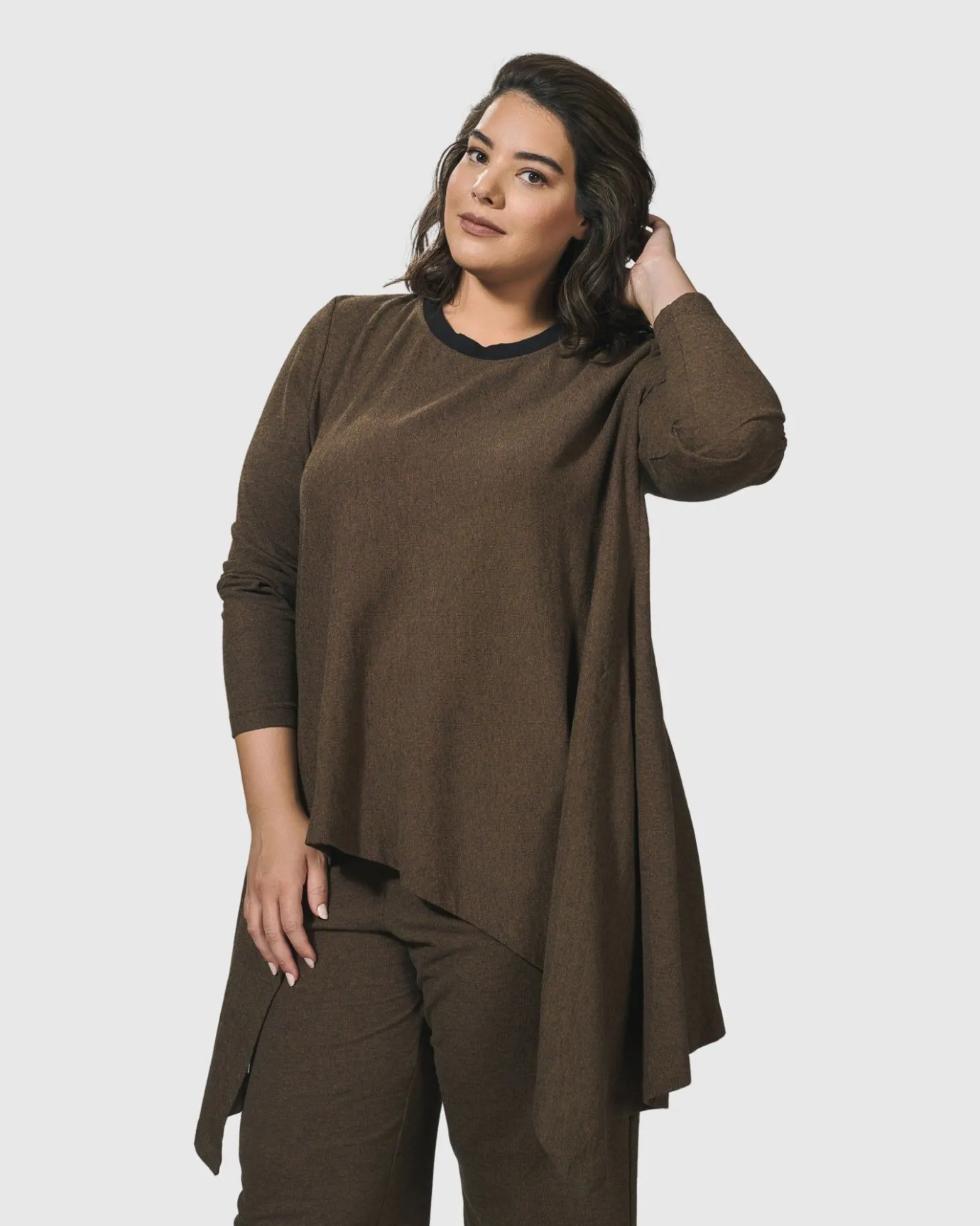 Women Alembika Tops & Tunics<Essential Swing Tunic Top, Brown