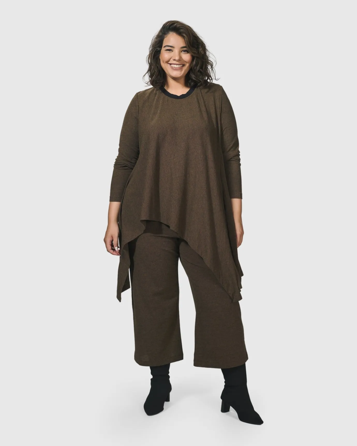 Women Alembika Tops & Tunics<Essential Swing Tunic Top, Brown