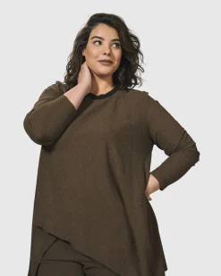 Women Alembika Tops & Tunics<Essential Swing Tunic Top, Brown