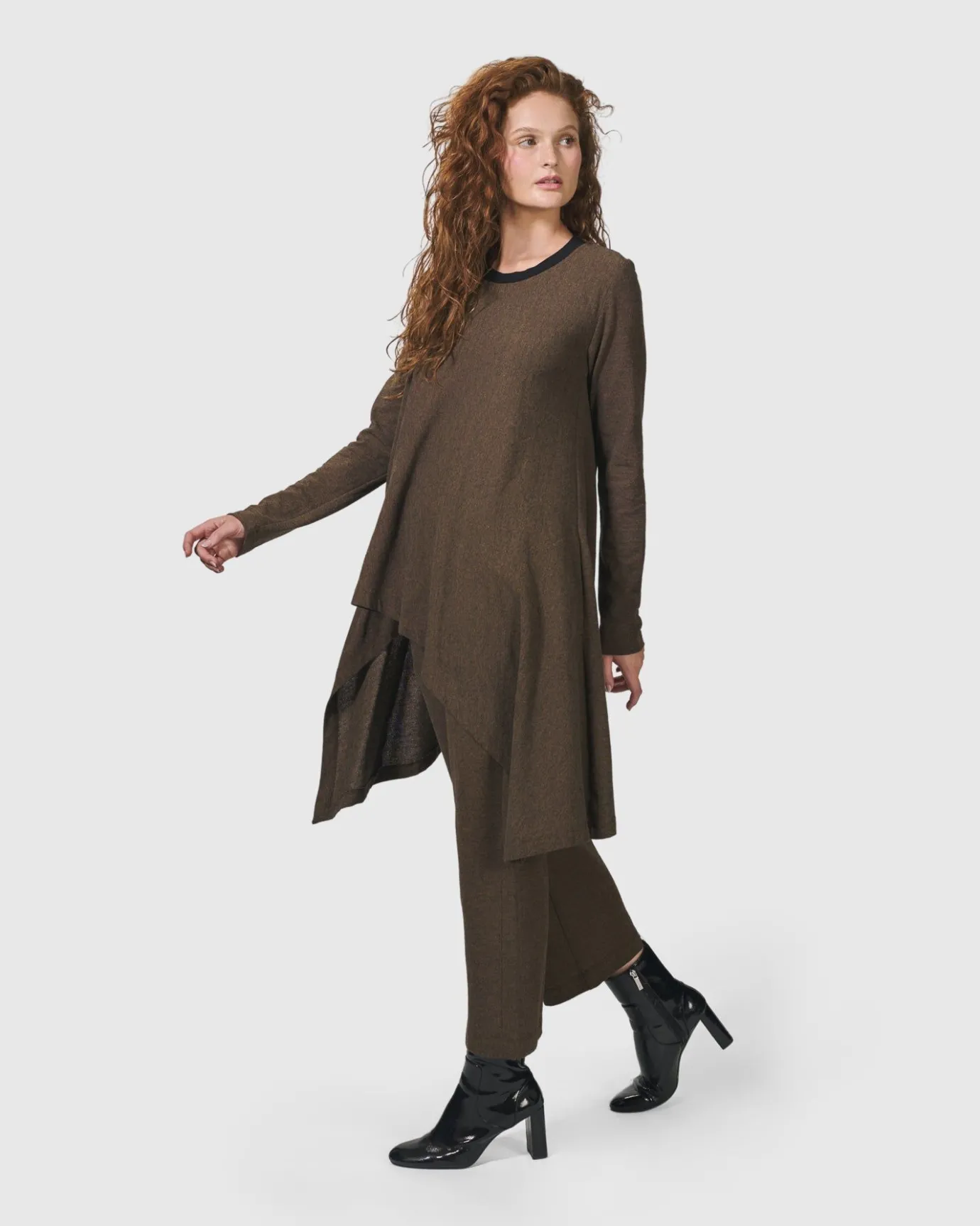Women Alembika Tops & Tunics<Essential Swing Tunic Top, Brown