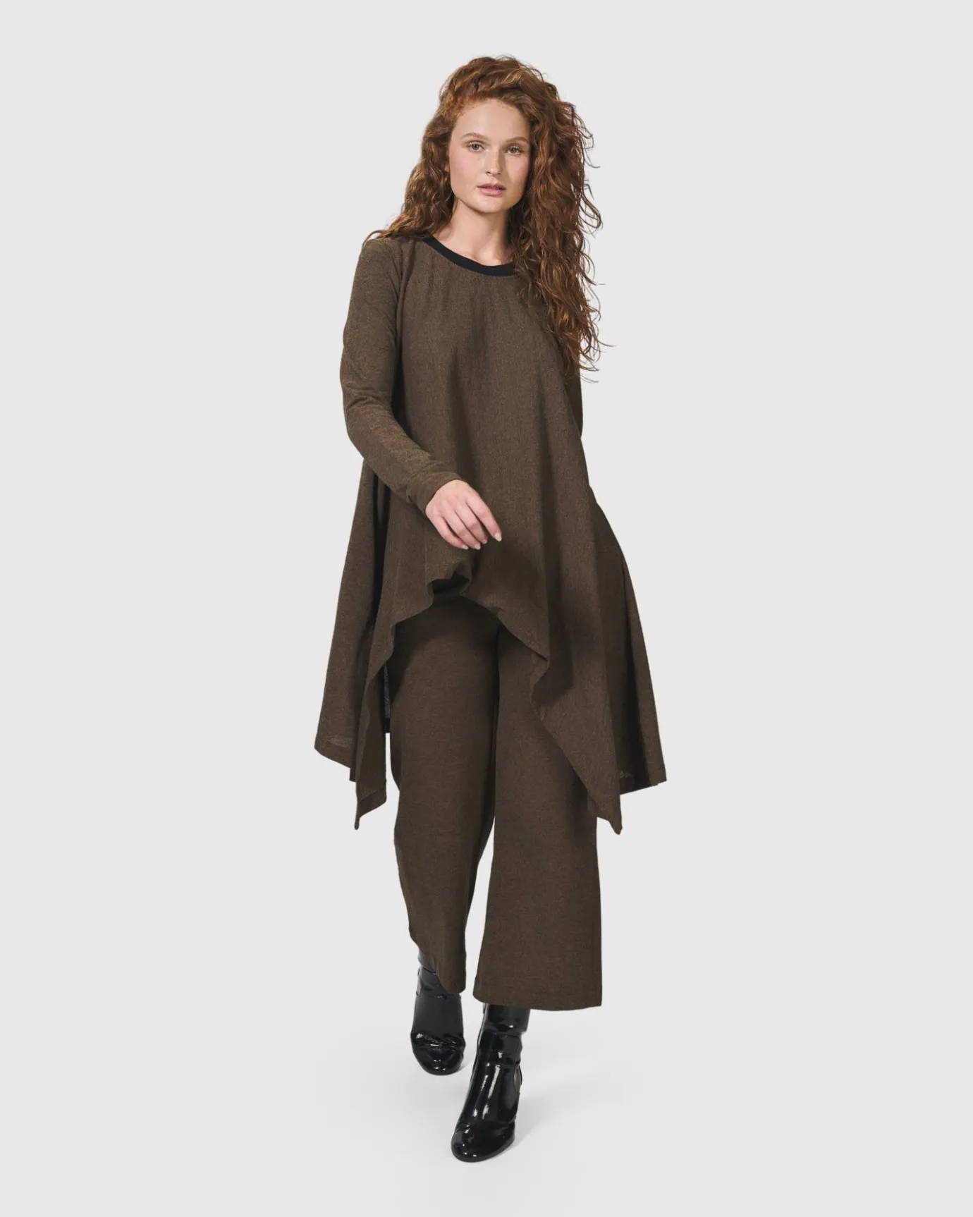 Women Alembika Tops & Tunics<Essential Swing Tunic Top, Brown