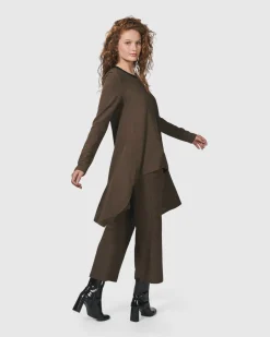 Women Alembika Tops & Tunics<Essential Swing Tunic Top, Brown