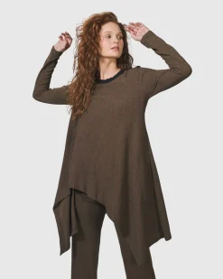 Women Alembika Tops & Tunics<Essential Swing Tunic Top, Brown