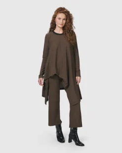 Women Alembika Tops & Tunics<Essential Swing Tunic Top, Brown