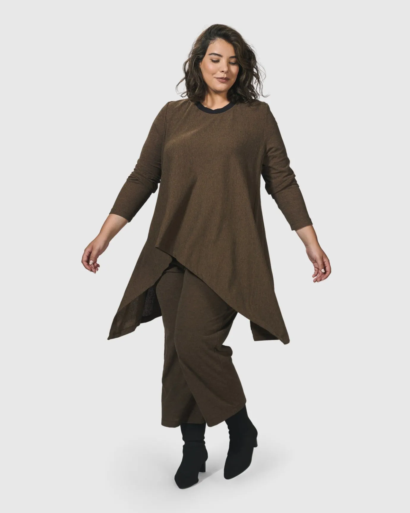 Women Alembika Tops & Tunics<Essential Swing Tunic Top, Brown