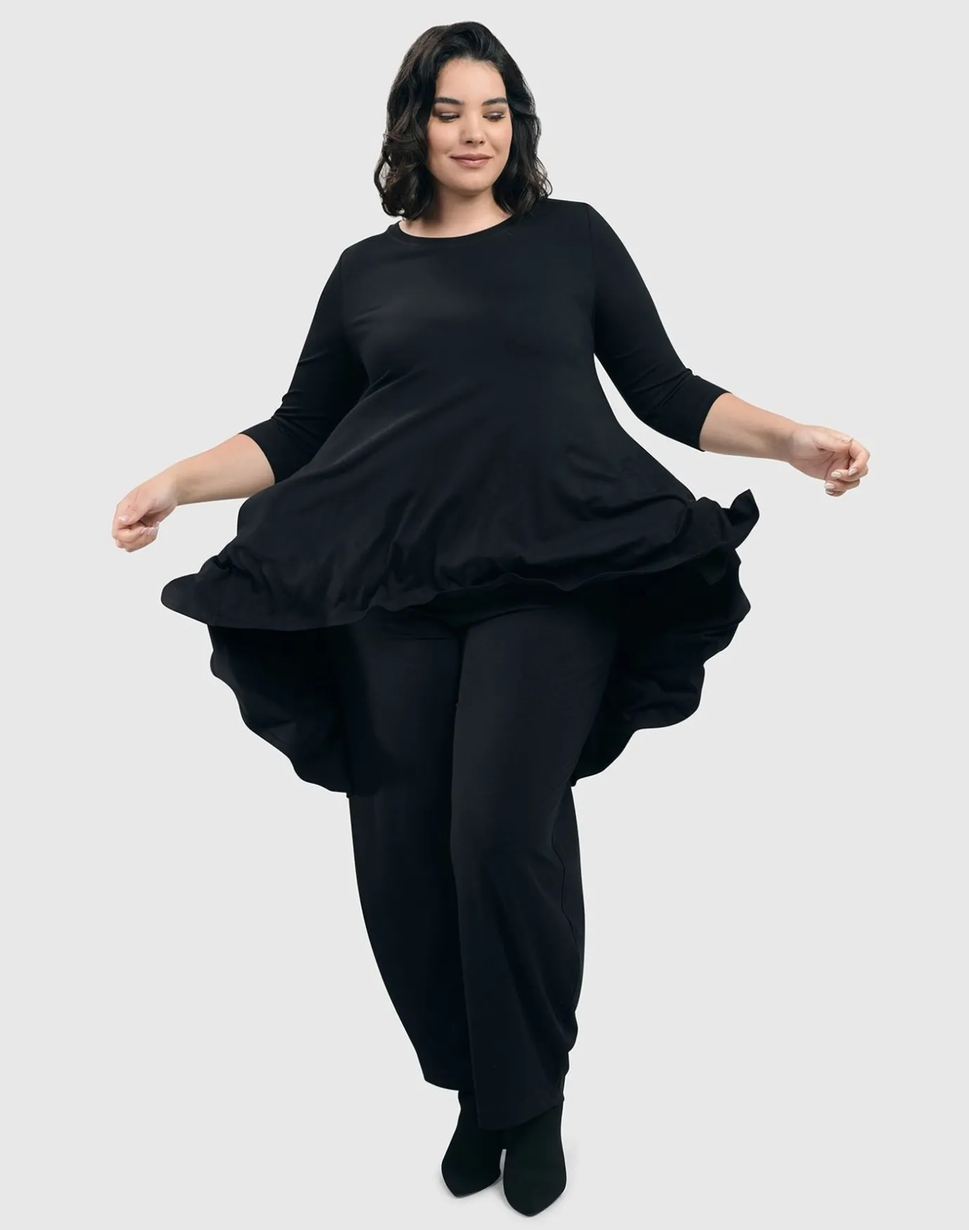 Women Alembika Plus<Essential Swing Tunic Top, Black