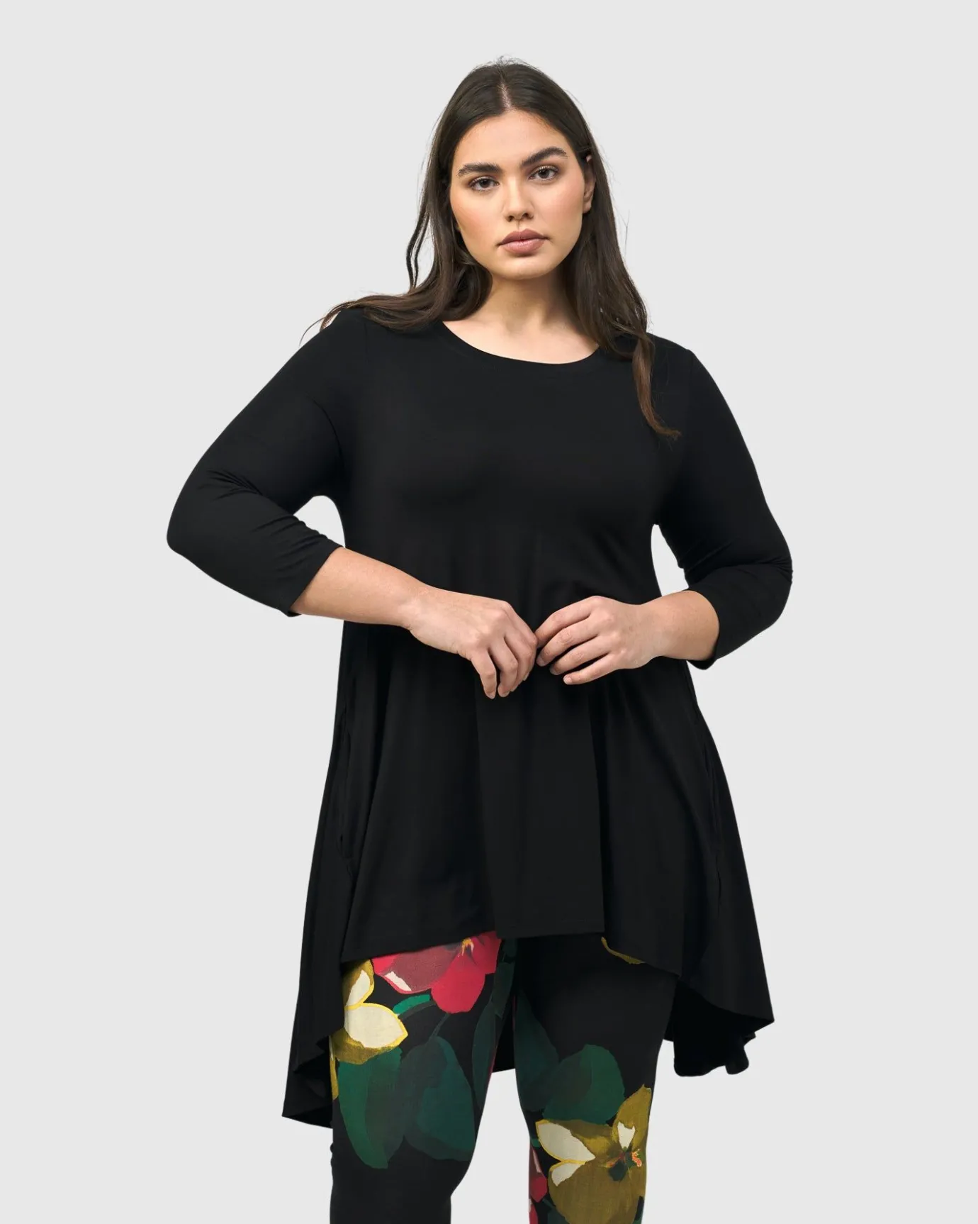 Women Alembika Plus<Essential Swing Tunic Top, Black