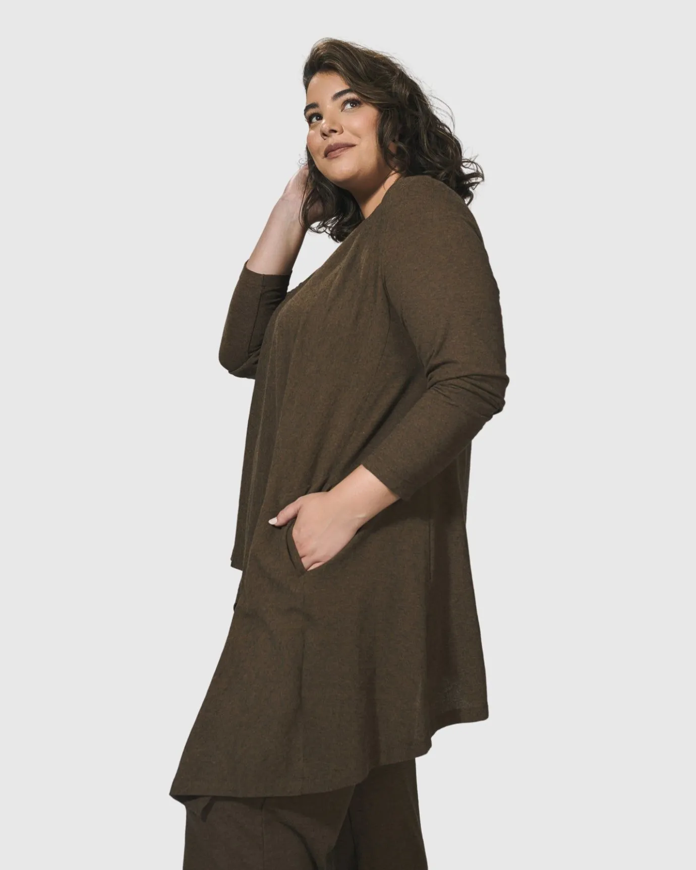 Women Alembika Plus<Essential Swing Tunic Top, Brown