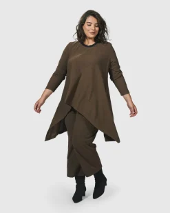 Women Alembika Plus<Essential Swing Tunic Top, Brown