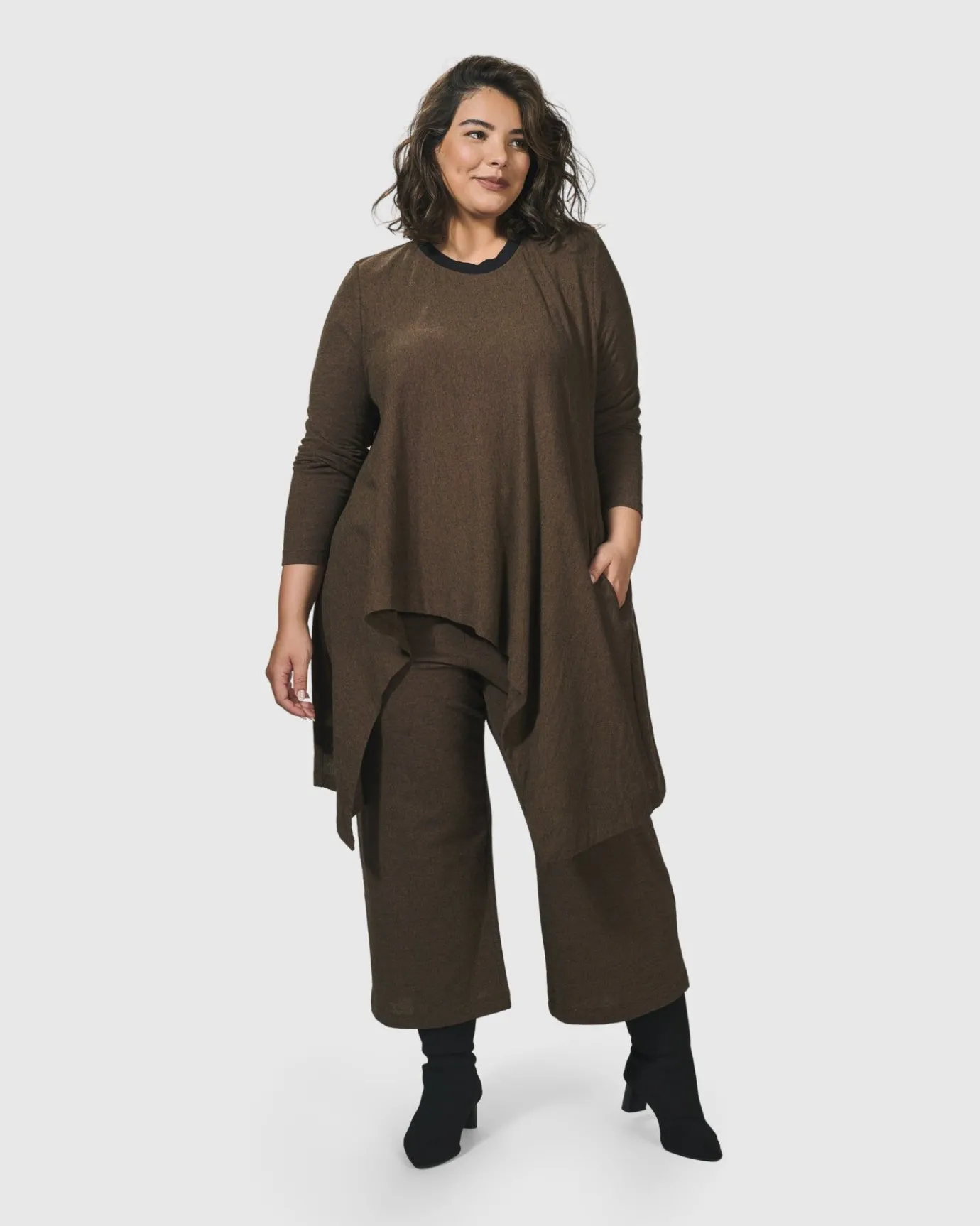 Women Alembika Plus<Essential Swing Tunic Top, Brown