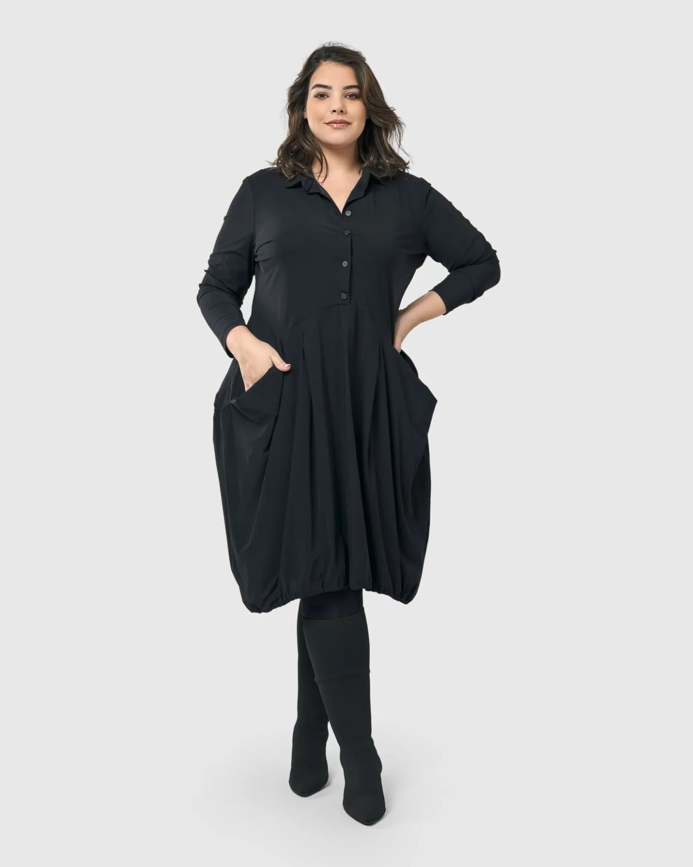 Women Alembika Plus<Essential Tekbika Signature Pocket Dress, Black