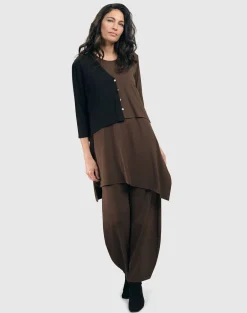 Women Alembika Jackets<Essential 2-Tone Crop Cardigan, Coffee