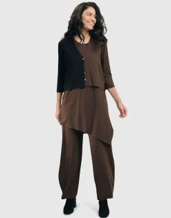Women Alembika Jackets<Essential 2-Tone Crop Cardigan, Coffee