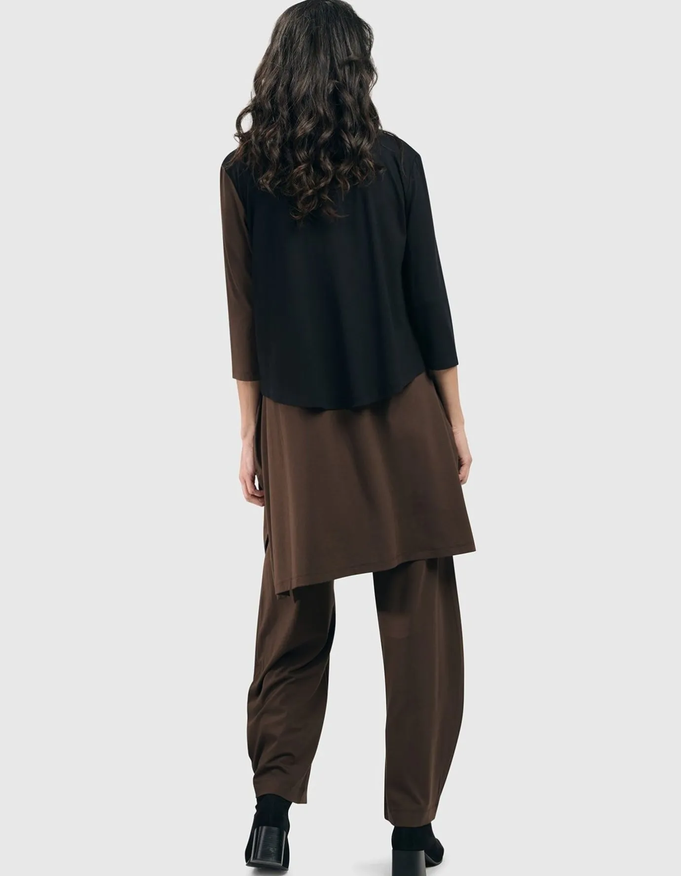 Women Alembika Plus<Essential 2-Tone Crop Cardigan, Coffee