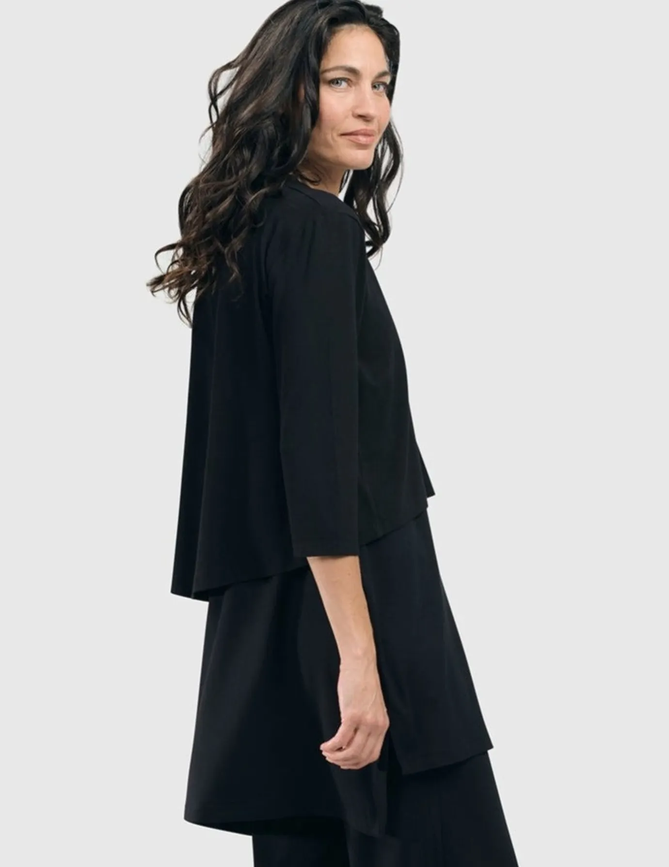 Women Alembika Plus<Essential 2-Tone Crop Cardigan, Coffee