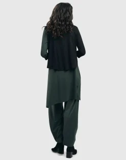 Women Alembika Plus<Essential 2-Tone Crop Cardigan, Green