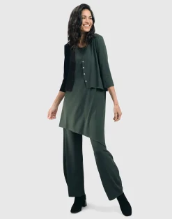 Women Alembika Jackets<Essential 2-Tone Crop Cardigan, Green
