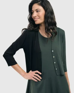 Women Alembika Jackets<Essential 2-Tone Crop Cardigan, Green