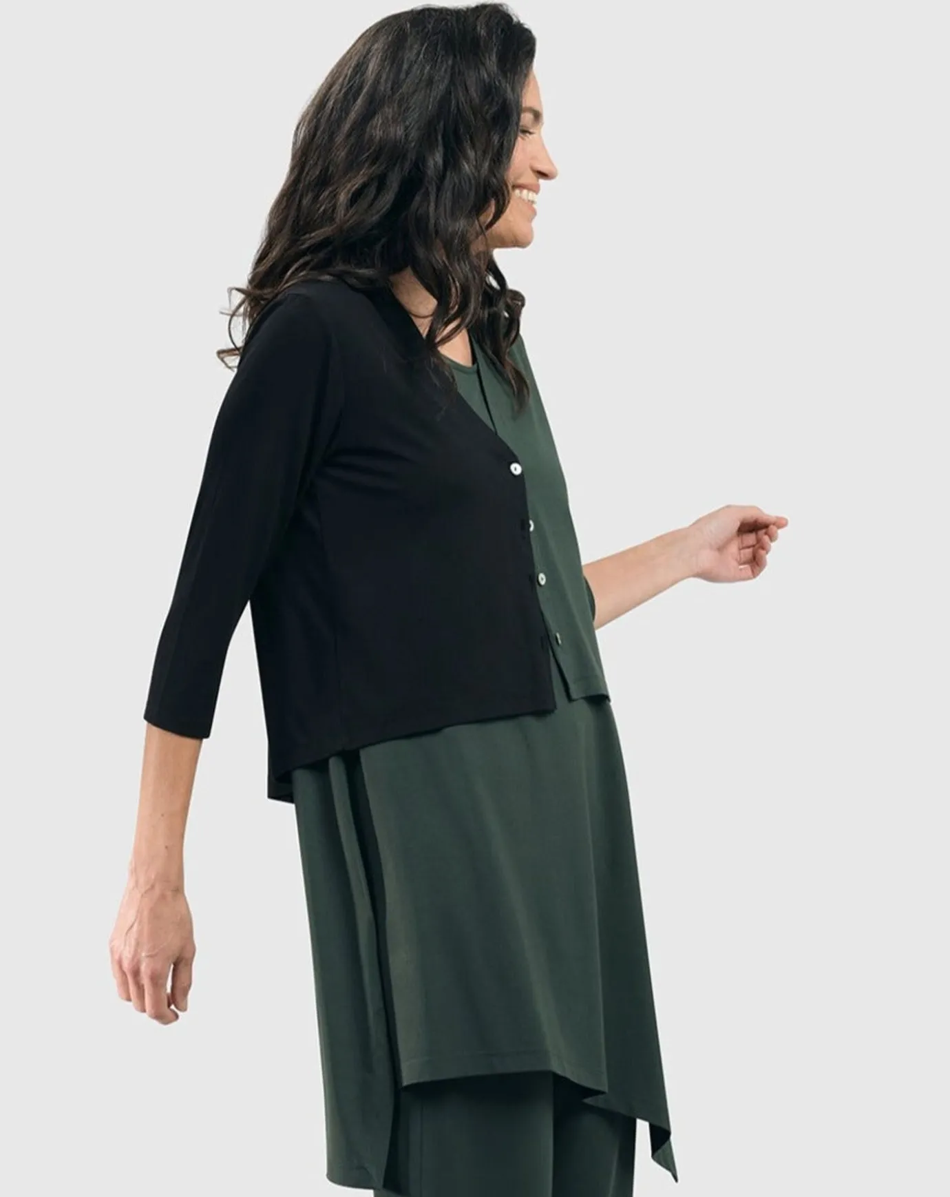 Women Alembika Jackets<Essential 2-Tone Crop Cardigan, Green
