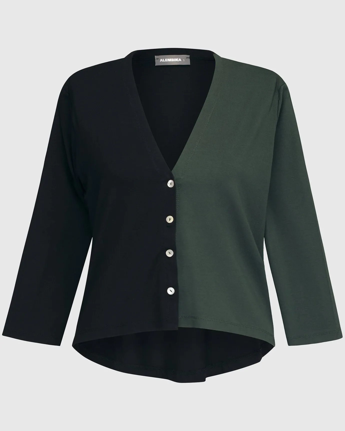 Women Alembika Jackets<Essential 2-Tone Crop Cardigan, Green