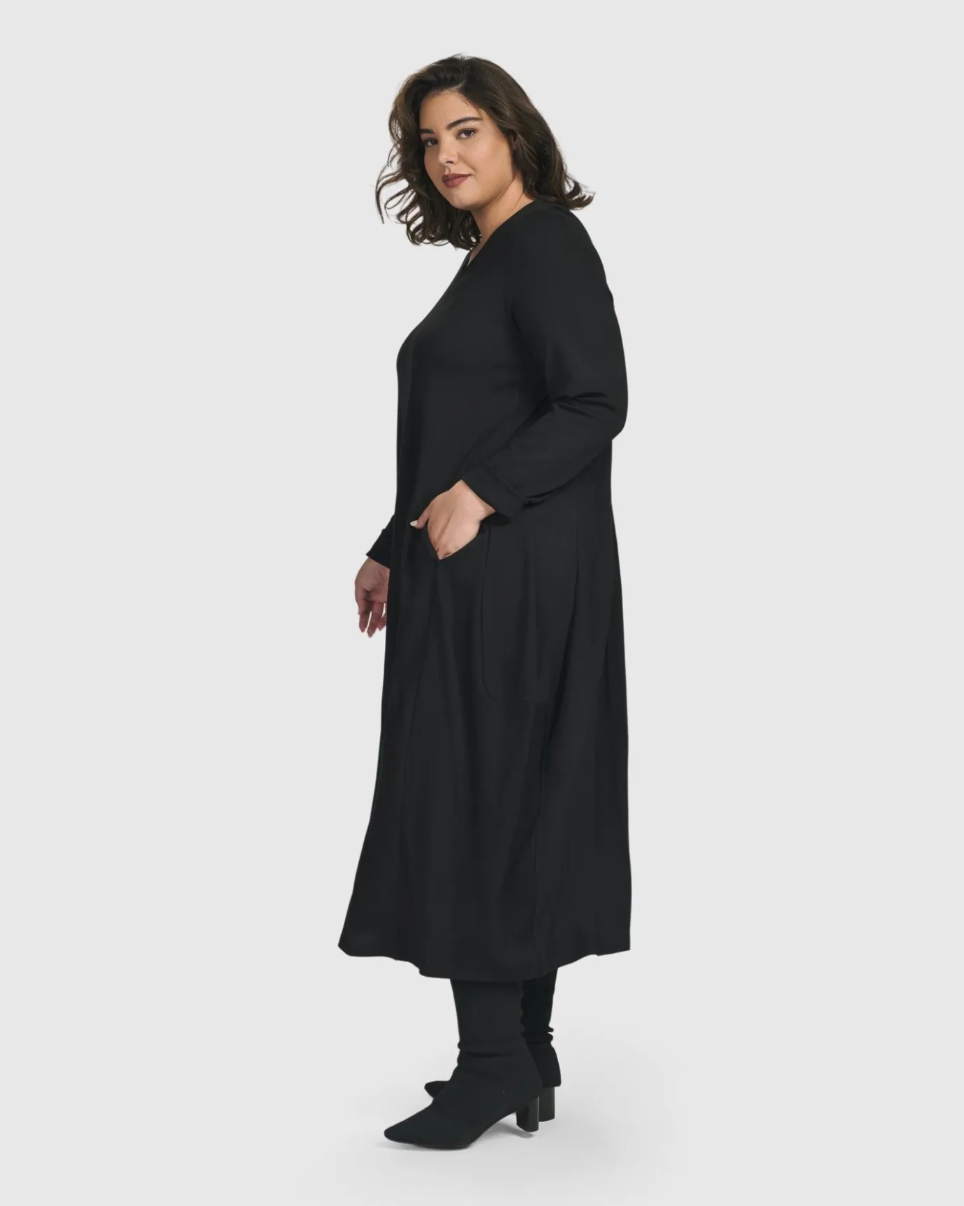 Women Alembika Dresses<Essential Toned Up Midi Dress, Black