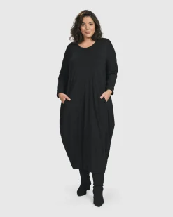 Women Alembika Dresses<Essential Toned Up Midi Dress, Black