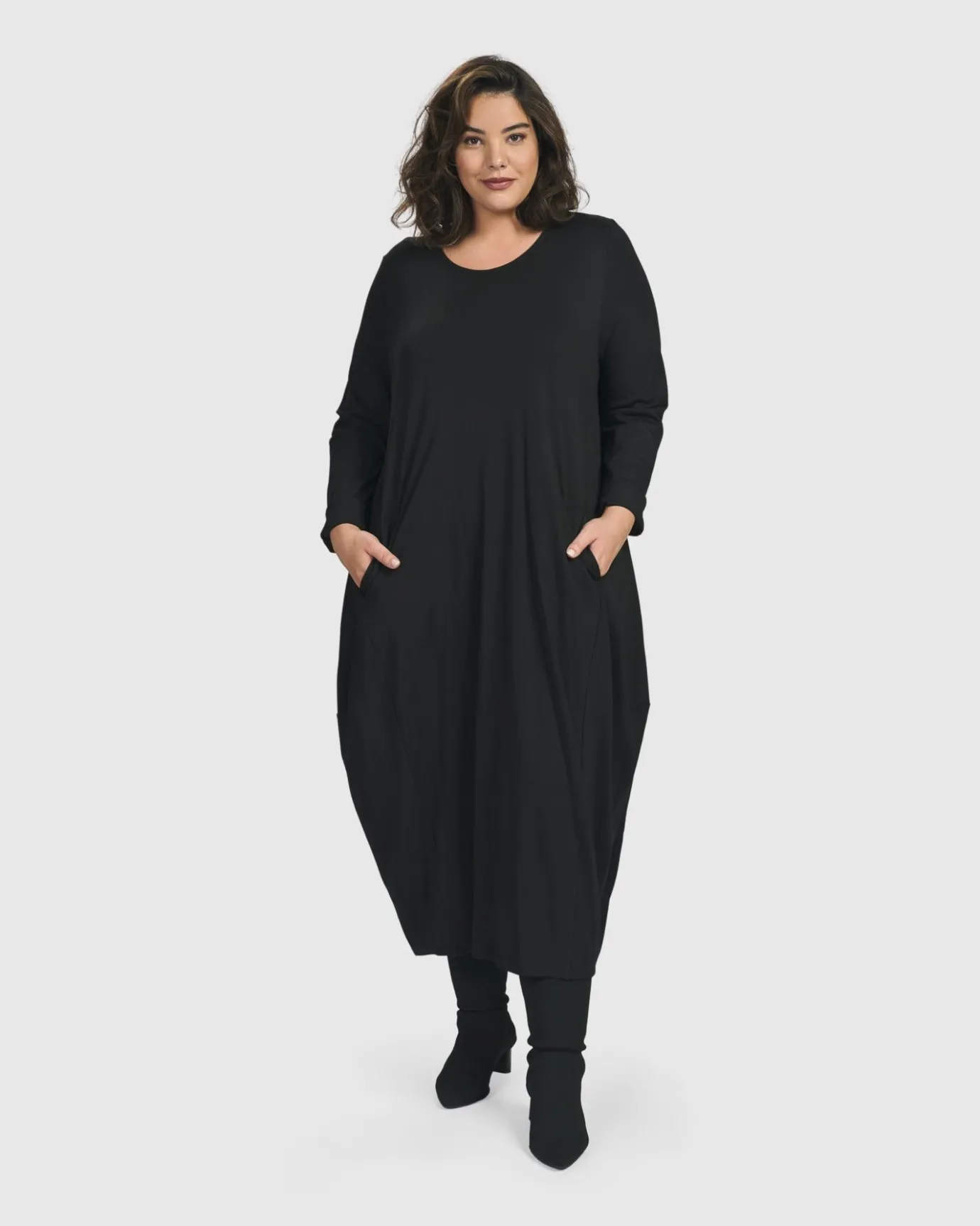 Women Alembika Dresses<Essential Toned Up Midi Dress, Black