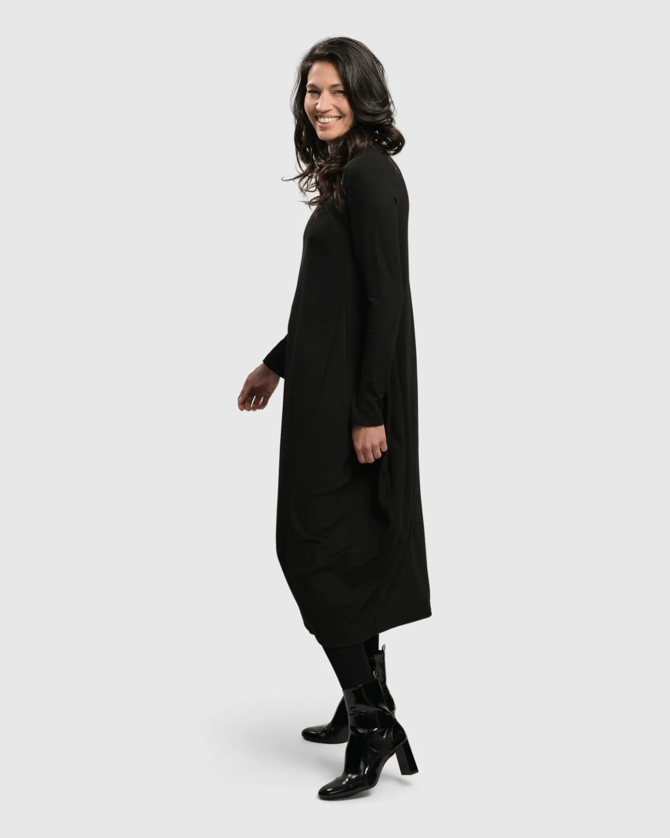 Women Alembika Dresses<Essential Toned Up Midi Dress, Black