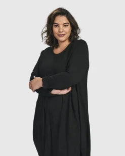 Women Alembika Plus<Essential Toned Up Midi Dress, Black
