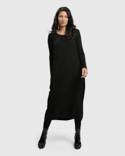 Women Alembika Plus<Essential Toned Up Midi Dress, Black