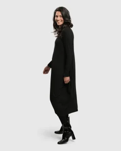 Women Alembika Plus<Essential Toned Up Midi Dress, Black