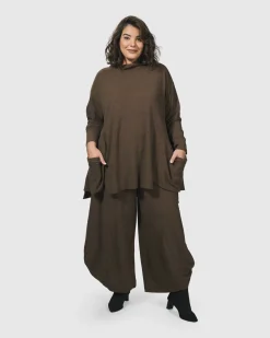 Women Alembika Plus<Essential Toned Up Punto Pants, Brown