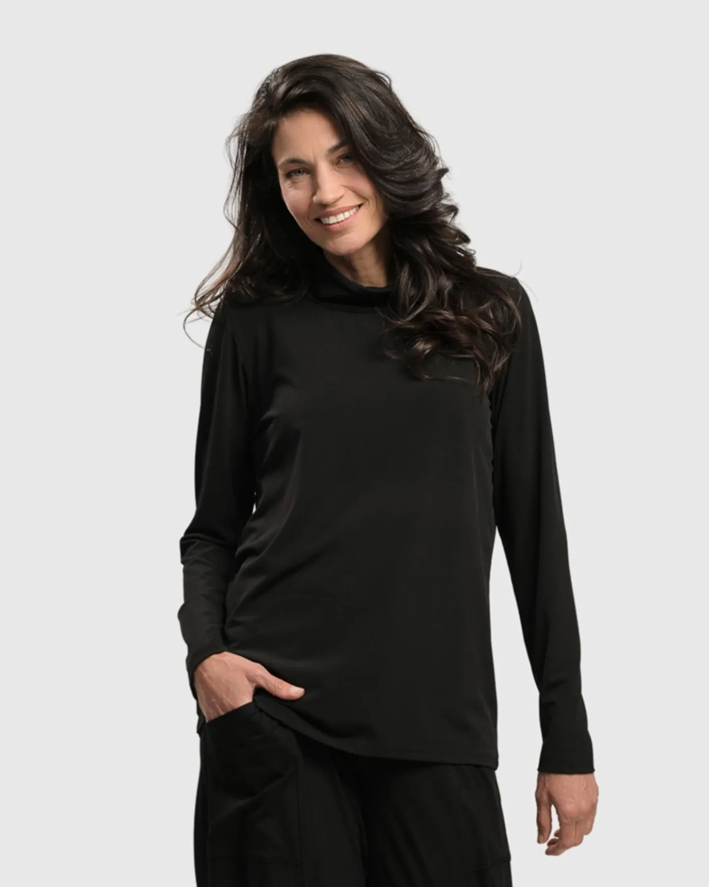 Women Alembika Tops & Tunics<Essential Ultimate Turtleneck Top, Black