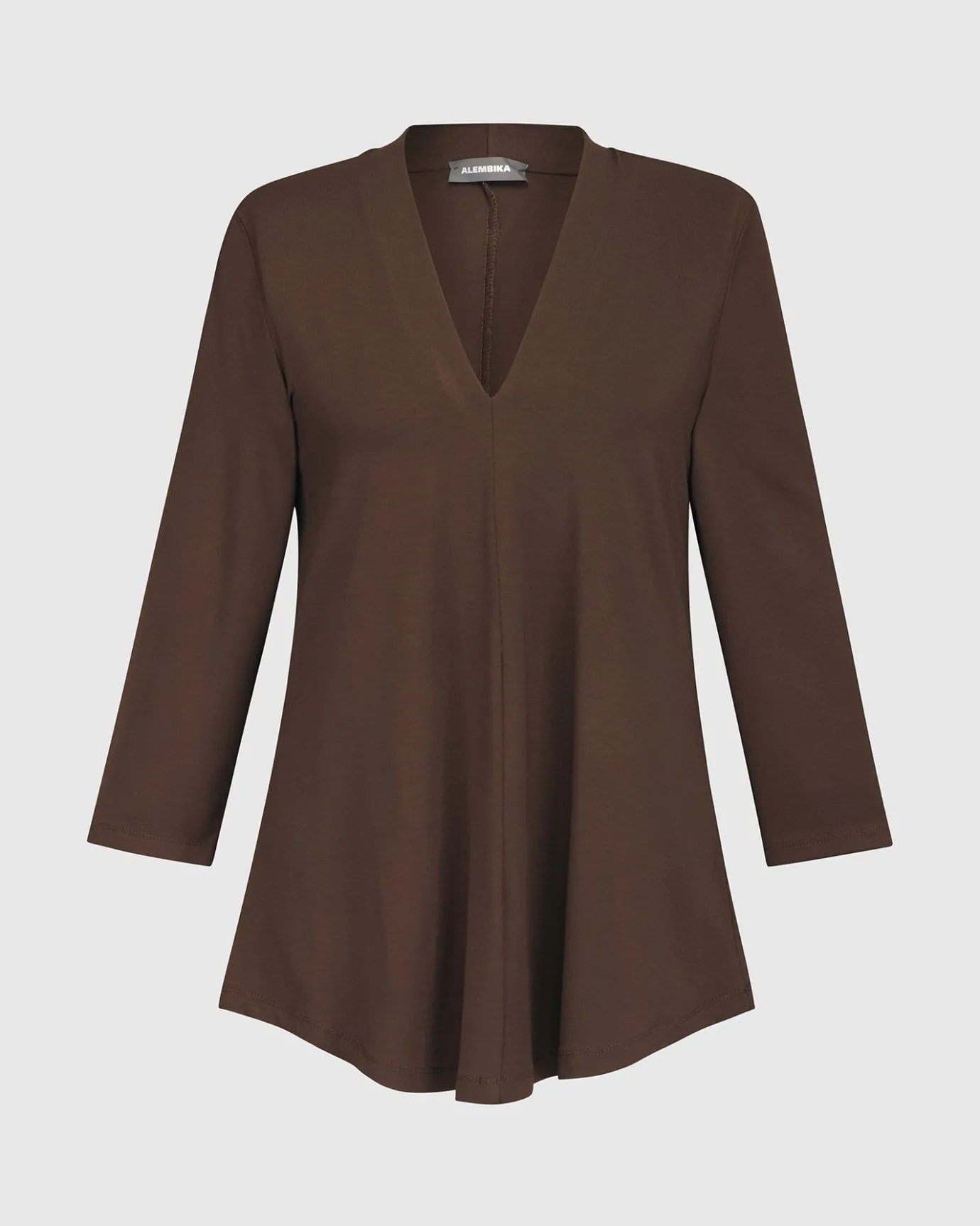 Women Alembika Tops & Tunics<Essential V-Neck Top, Coffee