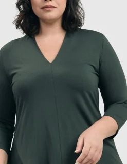 Women Alembika Tops & Tunics<Essential V-Neck Top, Green